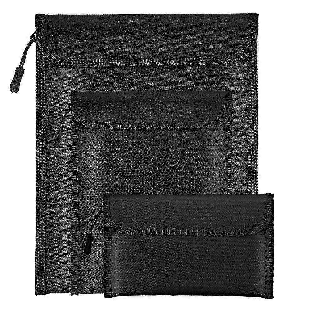 Fireproof Waterproof Document Bag 2000℉ 3Pack Fireproof Bags