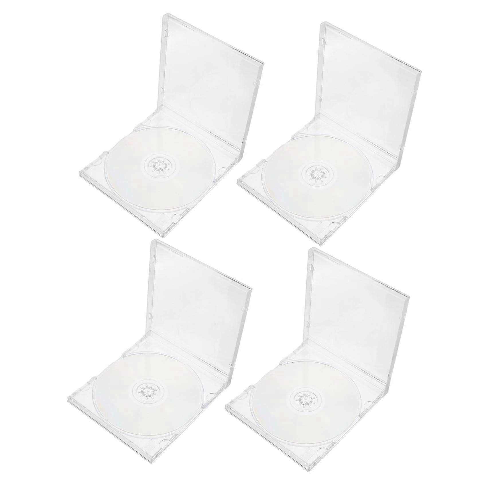 Shatterproof CD Storage Cases 10 Pack Clear Durable Plastic Jewel Cases for Single Disc