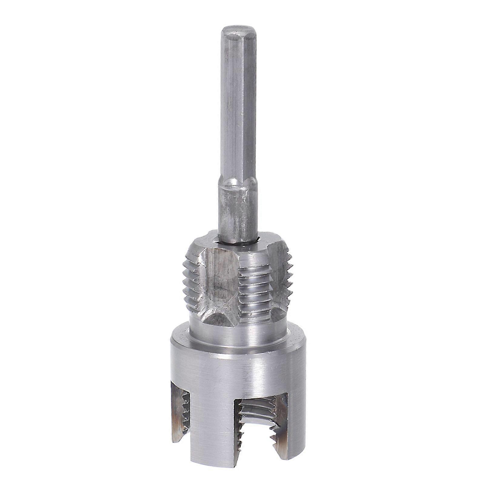 Universal 1/2'' Pipe Threading Tool Electric Drill Compatible Internal & External Thread Cutter Multi-Functional PPR/PPE Pipe Threading Kit for Plumbi