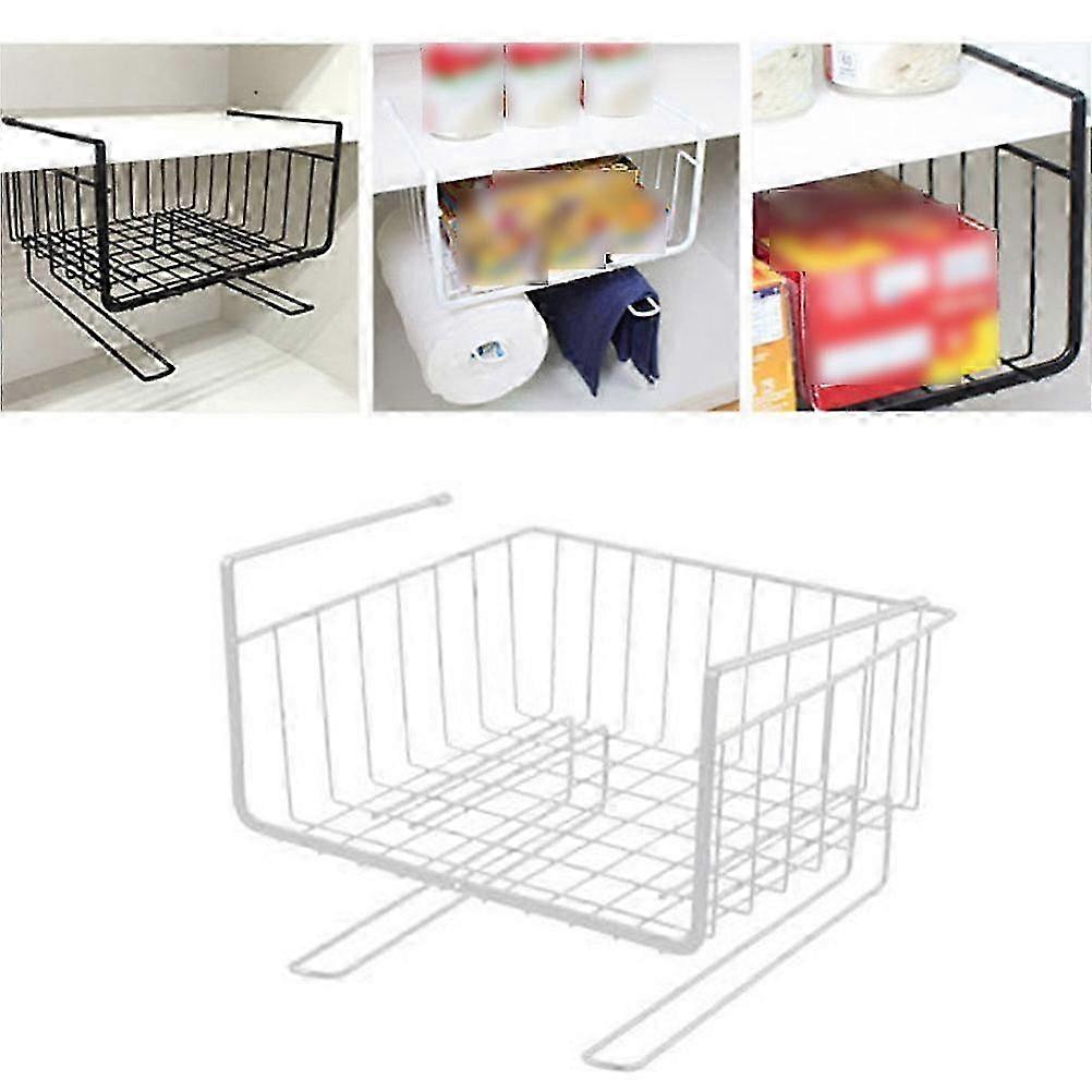 2-Pack White Kitchen Cabinet Hanging Storage Shelves