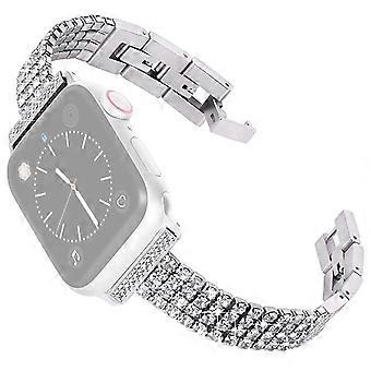 For Apple Watch Series 11 10 42mm/9 8 7 41mm/SE3 SE2 SE 6 5 4 40mm/3 2 1 38mm Four Rows Rhinestone D