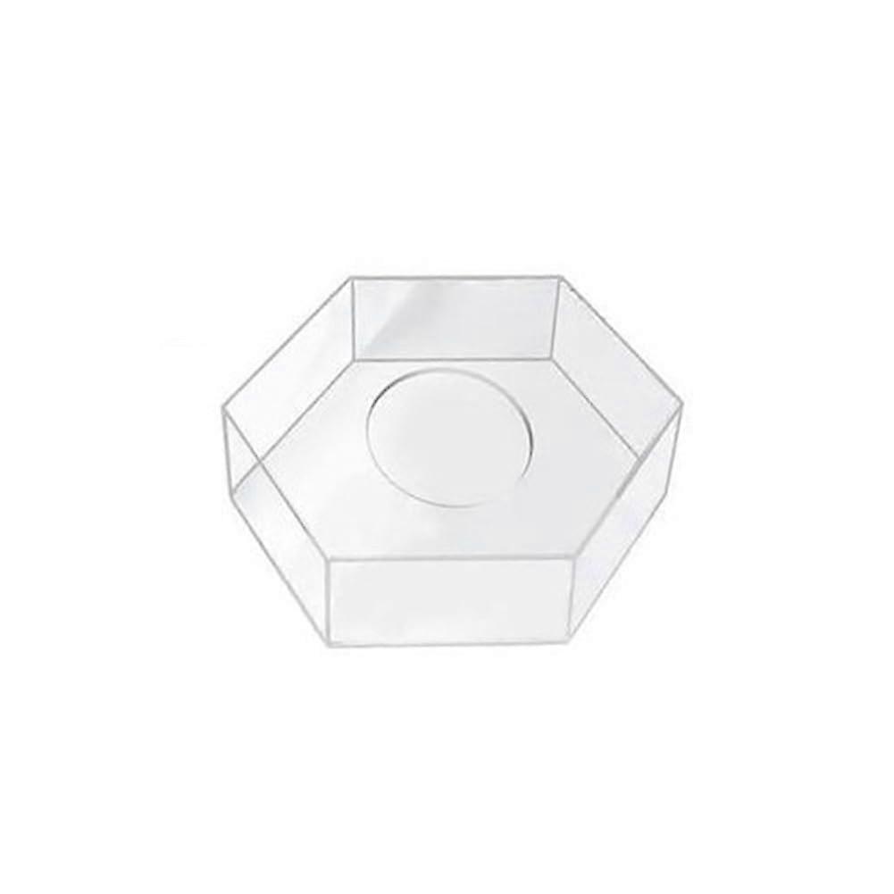 Acrylic Cake Stand Hexagonal Clear Display Board 15x15x10cm Reusable Party Serving Tray