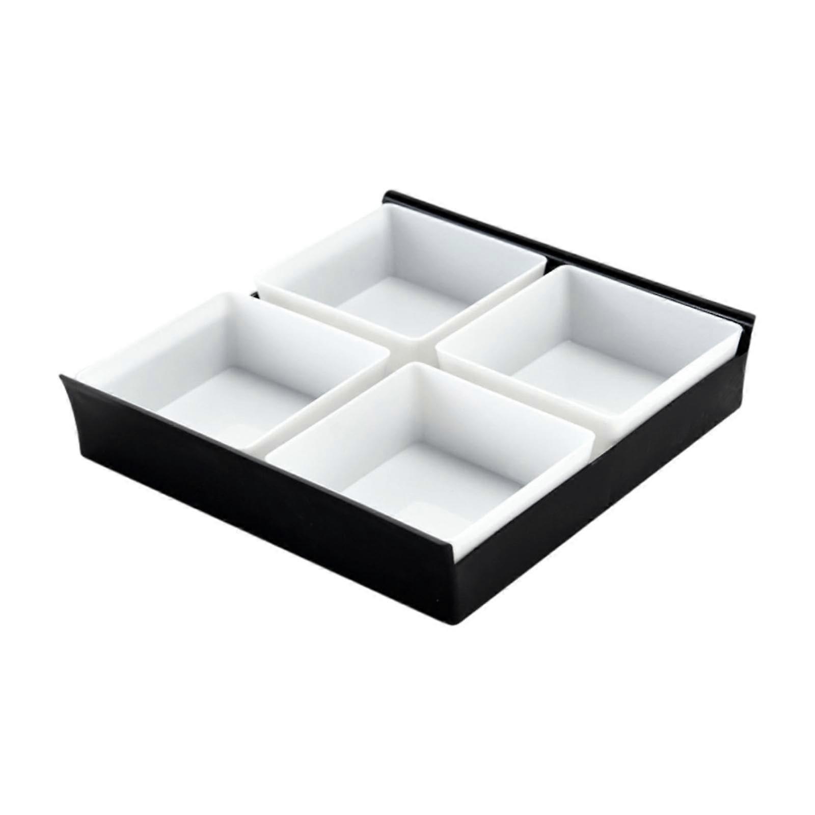 Elegant 4 Compartment Divided Snack Serving Tray for Nuts Candy Dried Fruit and Party Platters