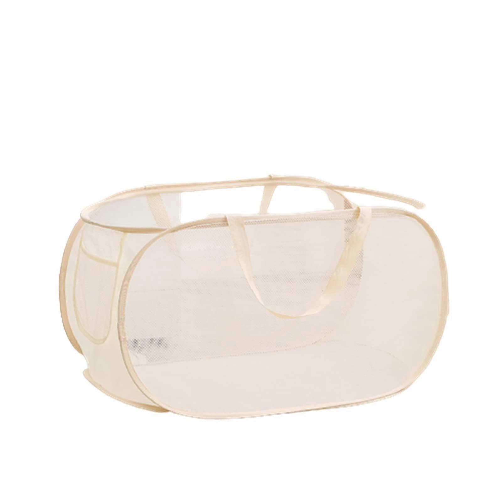 Foldable Laundry Basket with Handles for Clothes Storage, Removable Liner, Bedroom and Bathroom Use