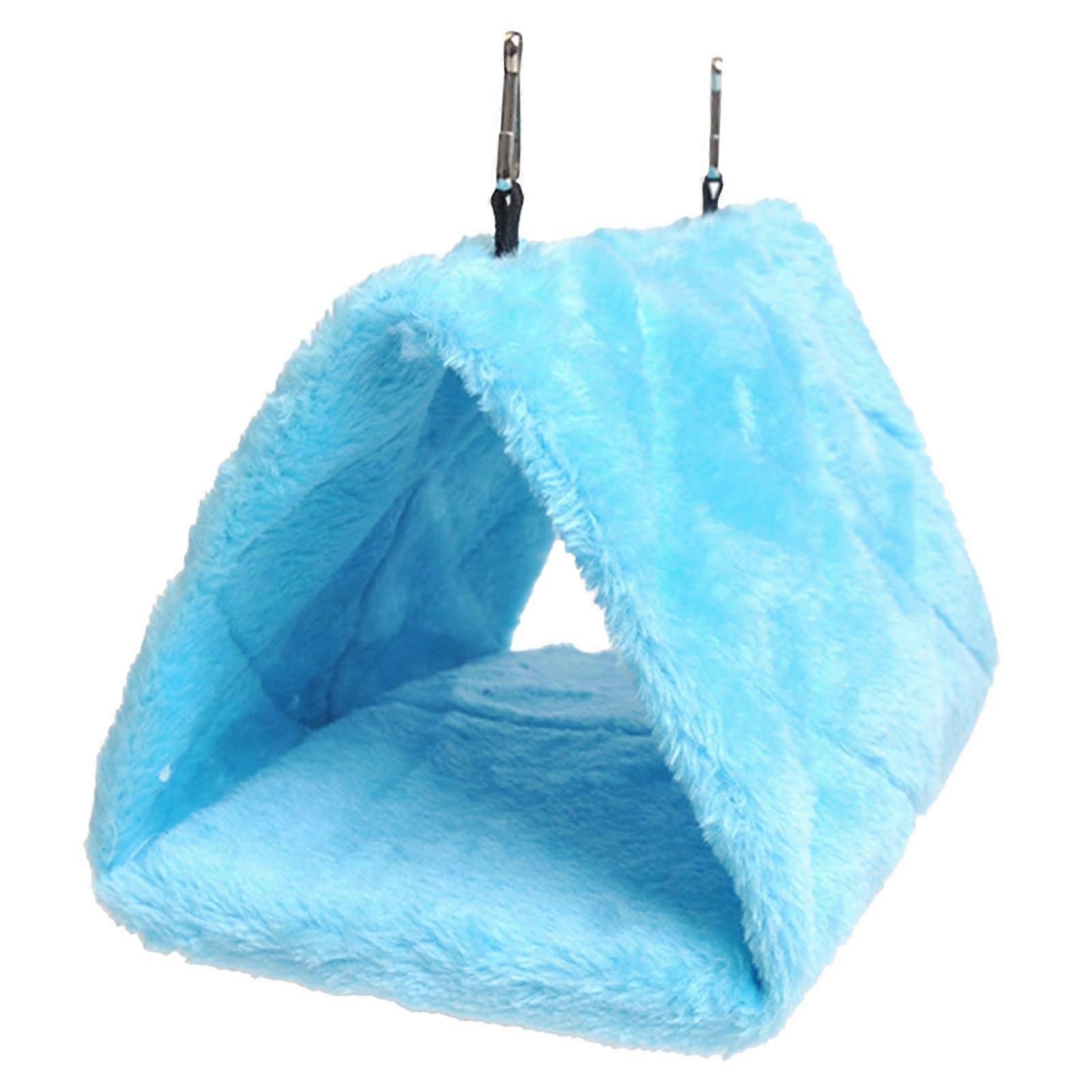 Warm Bird Hammock Sleeping Bed with Hook for Parrots Conure Lovebird Blue One Size