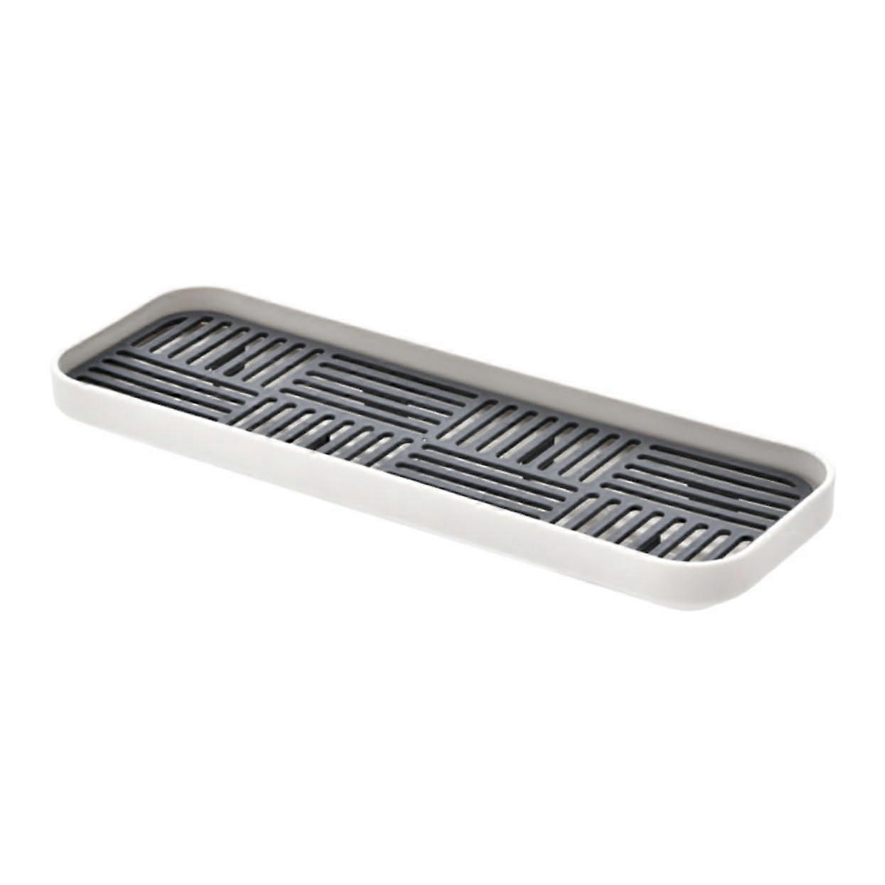 Double Layer Dish Drying Rack with Drainer Tray, SpaceSaving Countertop and Quick Drainage