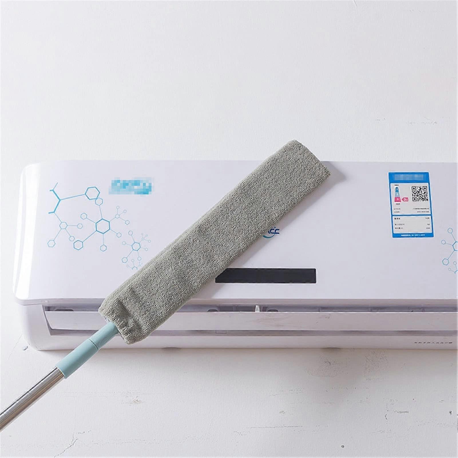 Microfiber Telescopic Duster with Bendable Washable Head for Narrow Spaces Wet or Dry Use Grey