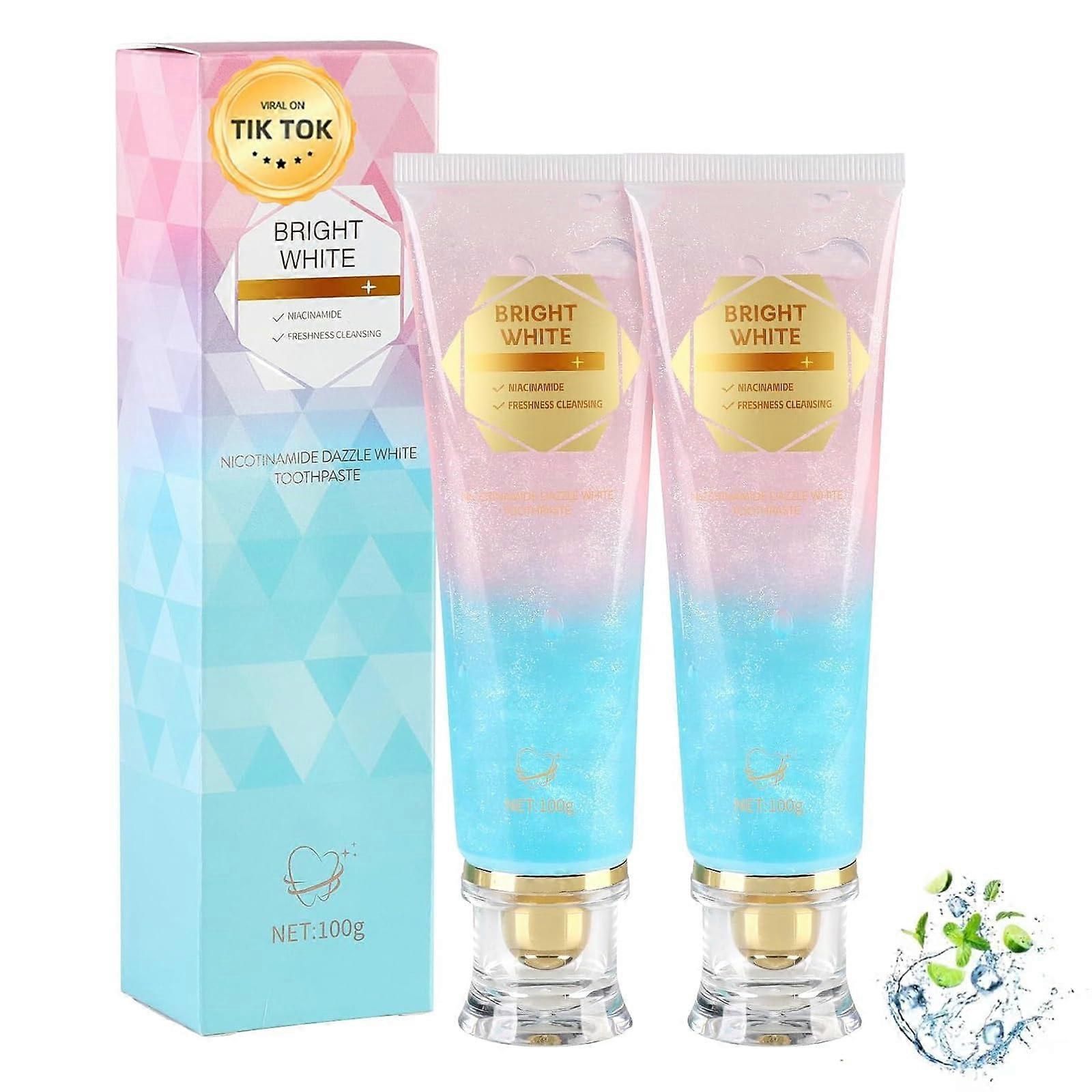 Niacinamide Whitening Toothpaste for Sensitive Teeth, Triple Whitening, Mint Freshness, 2 Pack