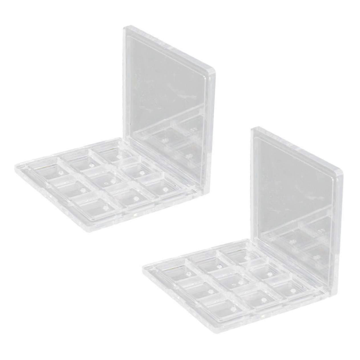 Empty Eyeshadow Palette Set, MultiGrid Makeup Storage Organizer for Blush Lipstick, TravelFriendly