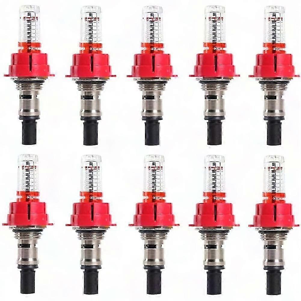 10 Pcs Underfloor Heating Manifold Flow Meters, 1/2 Inch Visual Flow Regulators