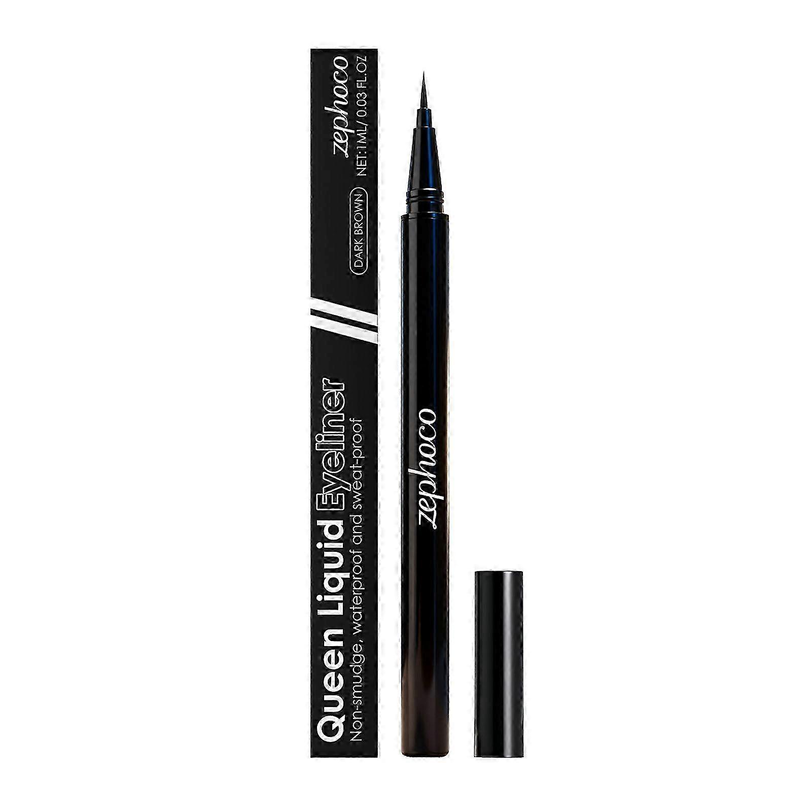 Deep Brown Liquid Eyeliner Pen Waterproof, Smudge-Proof Long-Lasting Precision-Eye Makeup