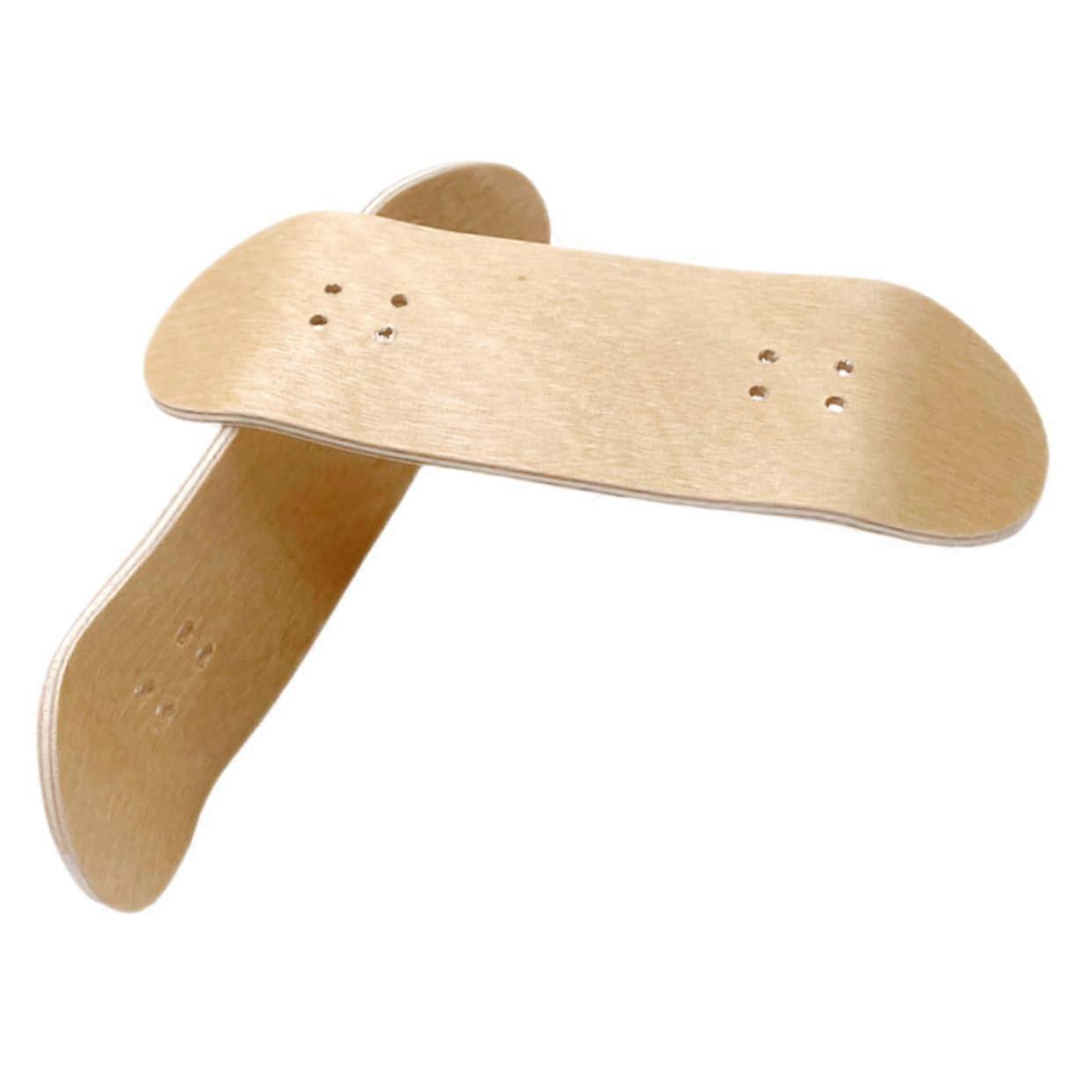 2pcs Blank Wooden Fingerboard Decks Durable Maple PreDrilled for Custom Skateboard Setup