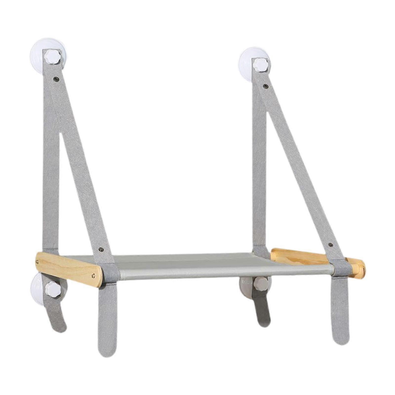 Cat Window Perch Hammock with Sturdy Suction Cups and Soft Washable Cushion, Gray SpaceSaving Bed