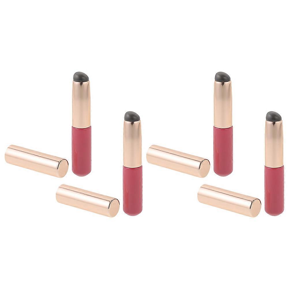 Pink Silicone Lip Brush for Makeup Use with 4Pcs Applicator Set