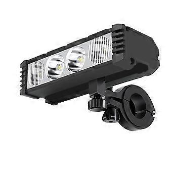 Faro delantero para bicicleta con 4 LED y pantalla digital, carga tipo C, para seguridad en ciclismo nocturno al aire libre.