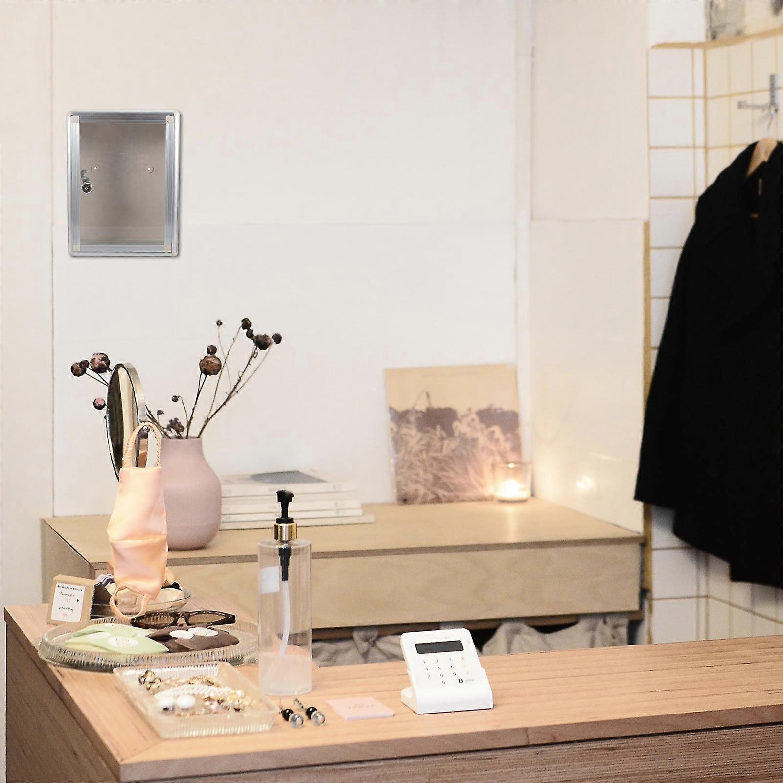 Office Use Suggestion Case Aluminum Letter Storage Box Red