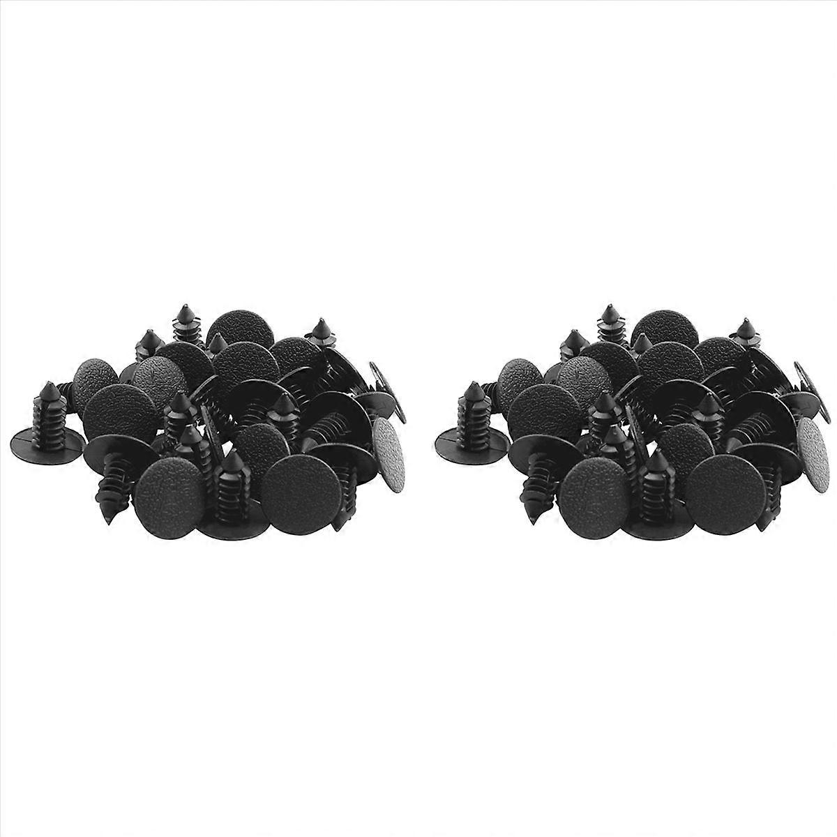 60Pcs 9Mm X 8Mm Hole Plastic Car Tree Clips Rivets Retainer