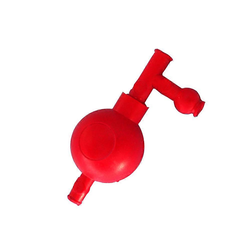 Red Three-Way Pipette Filler for Quantitative Laboratory Pipetting