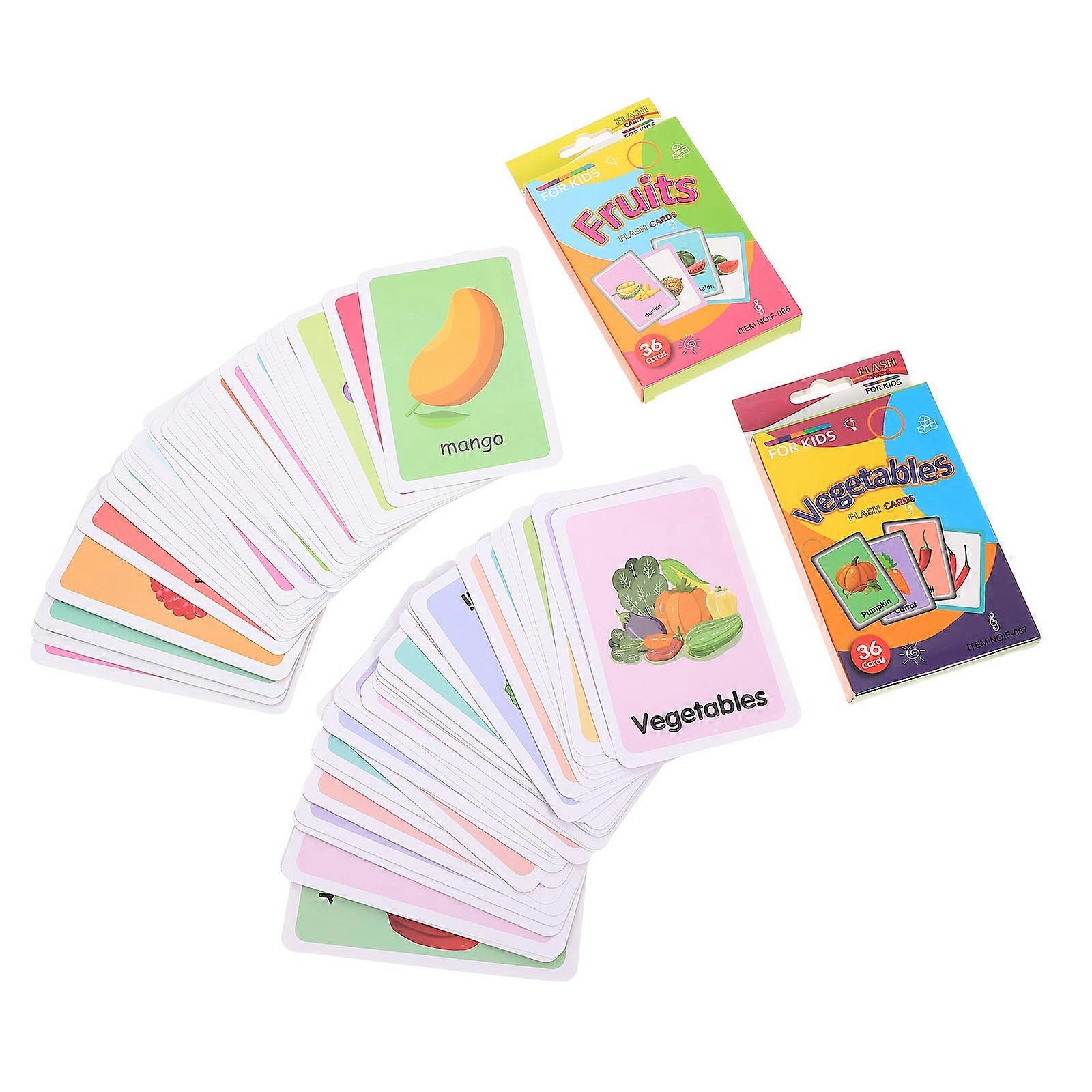 Flash Cards Toddler Learning Toys for Cognitive Development 2Sets