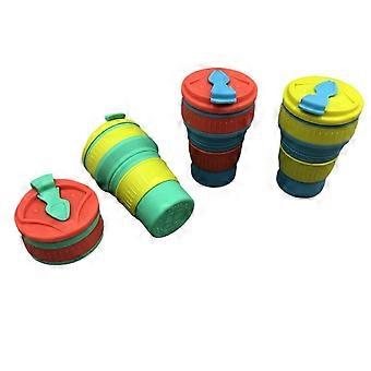 Vaso plegable de silicona con resistencia a altas temperaturas y tapa para mayor comodidad al aire libre