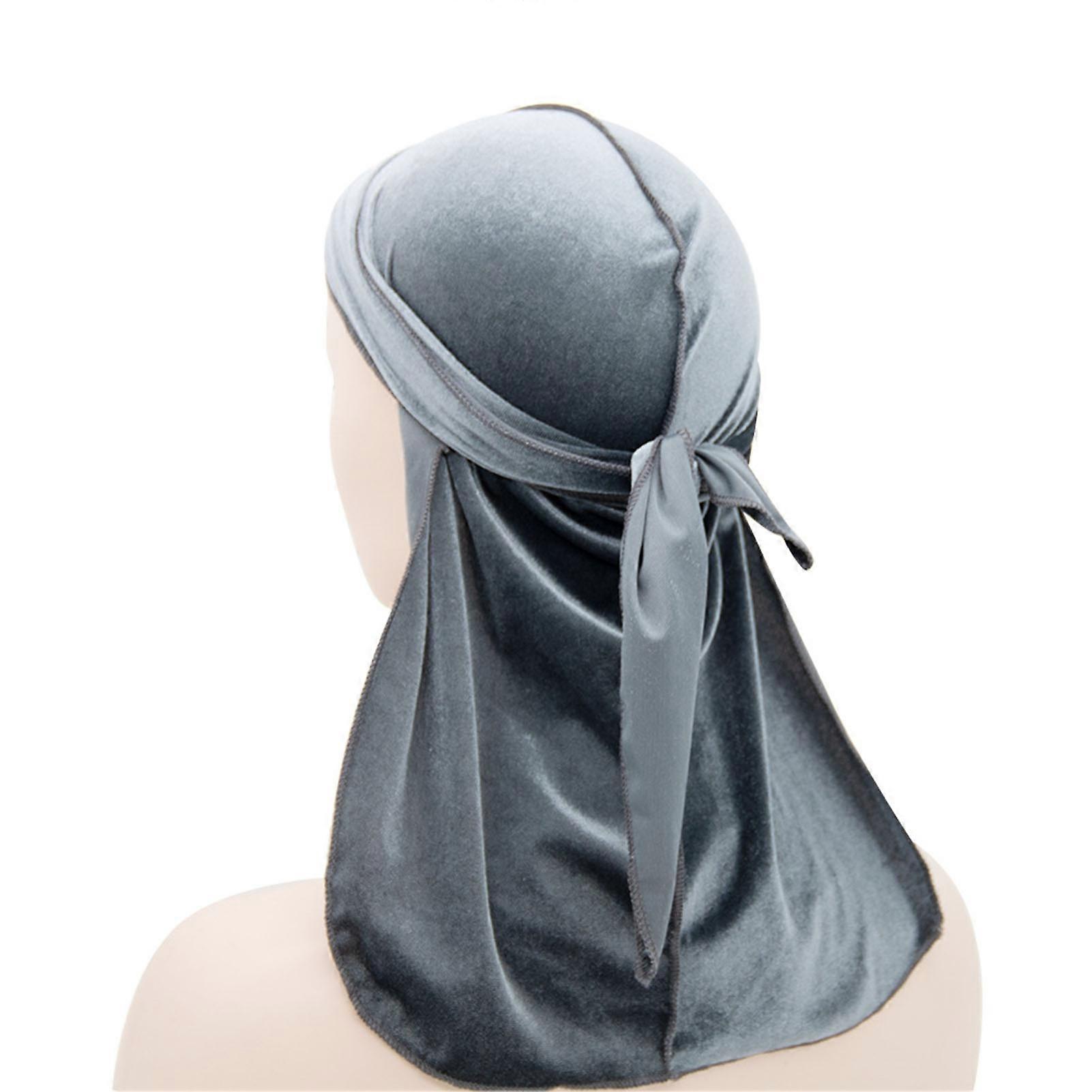 Headscarf Cap Hip Hop Solid Color Elastic Oversized Headwear Clothes Accessory Velvet