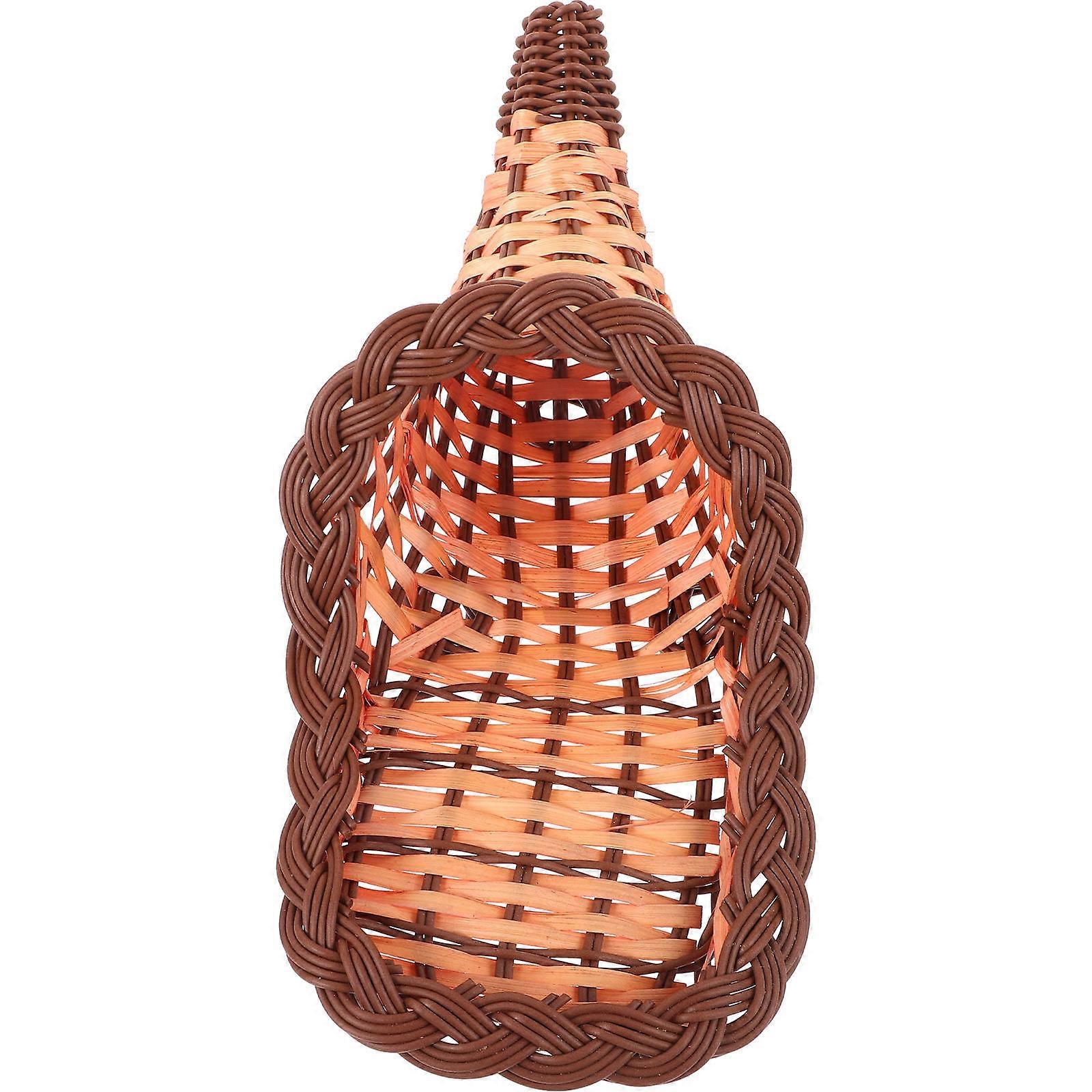 Chocolate Bamboo Cornucopia Basket Creative Storage Basket for Household Use