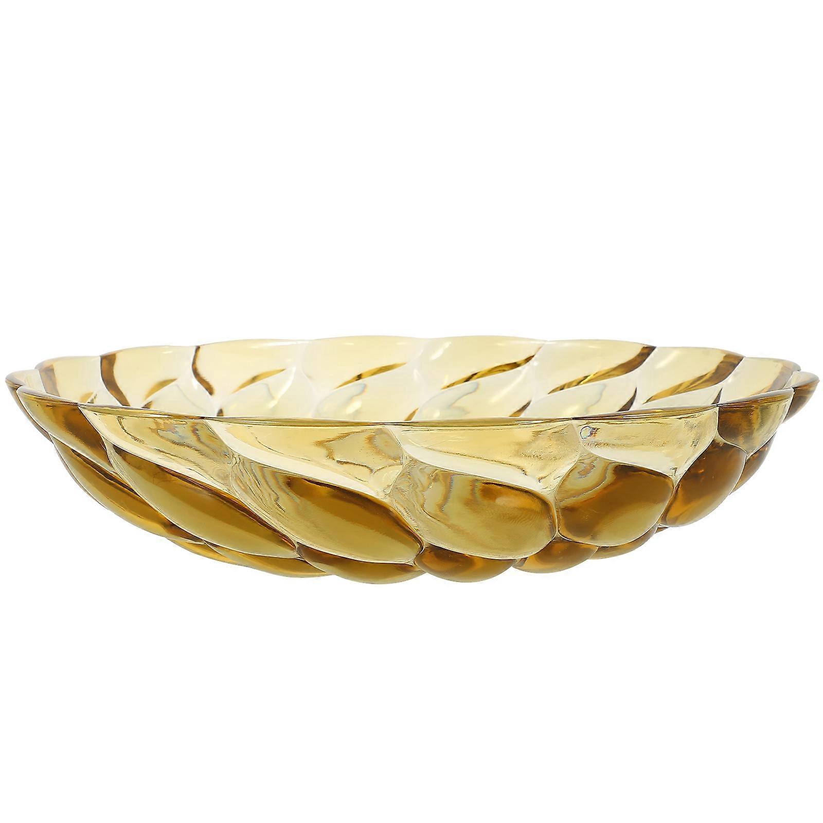 Fruit Plate Plastic Serving Plate for Decoration with Embossed Flower Pattern