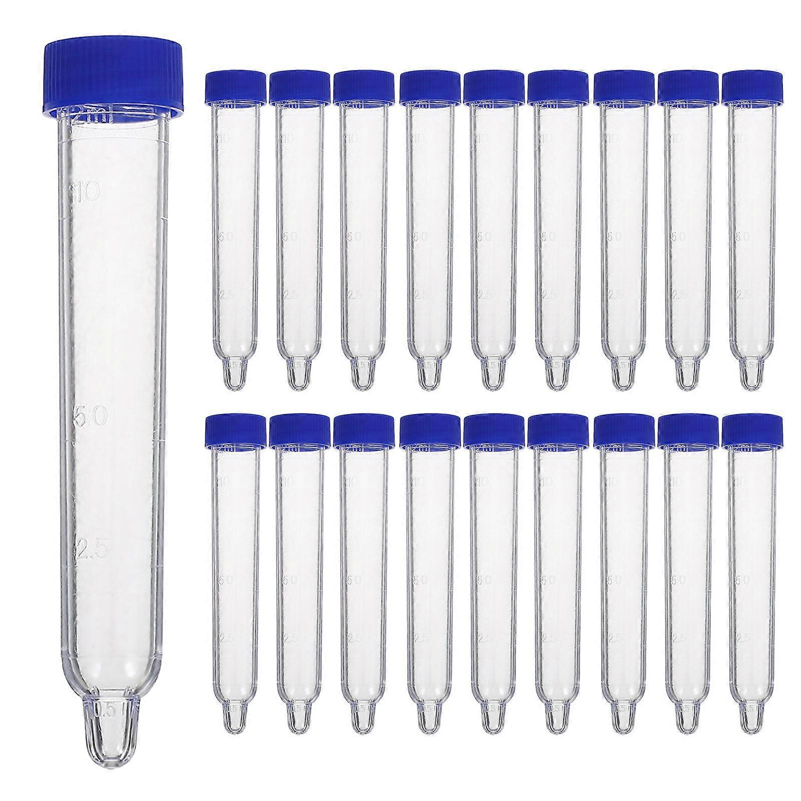 Plastic Sediment Test Tubes for Lab Testing 200Pcs with Screw Caps