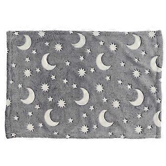 Glow in The Dark Throw Blanket Soft Comfortable Breathable Flannel Dog Blanket for Cats and Dogs100 X 80cm