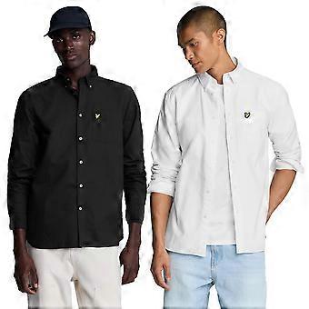 Lyle & Scott Herrenhemd 2026, schlicht, Oxford-Kragen, langärmlig, mit Knopfleiste