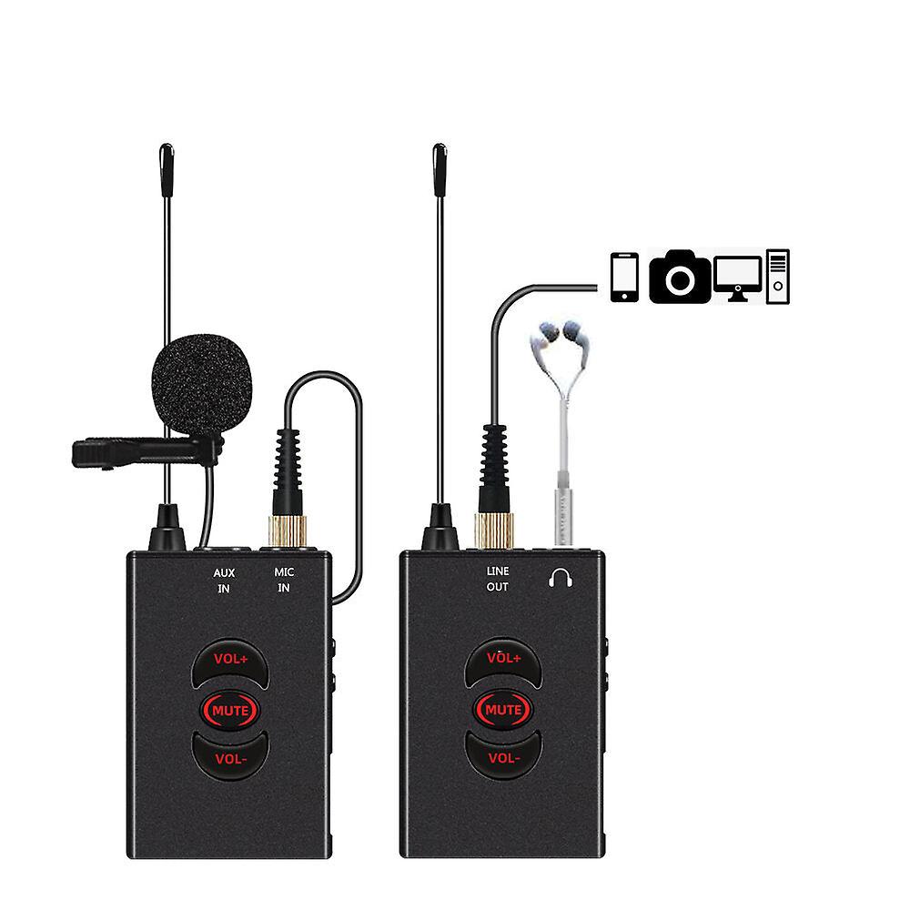 GreenZech Professional Uhf Wireless Frquency Lavalier Microphone For Audio Vlog Recording Intervierw