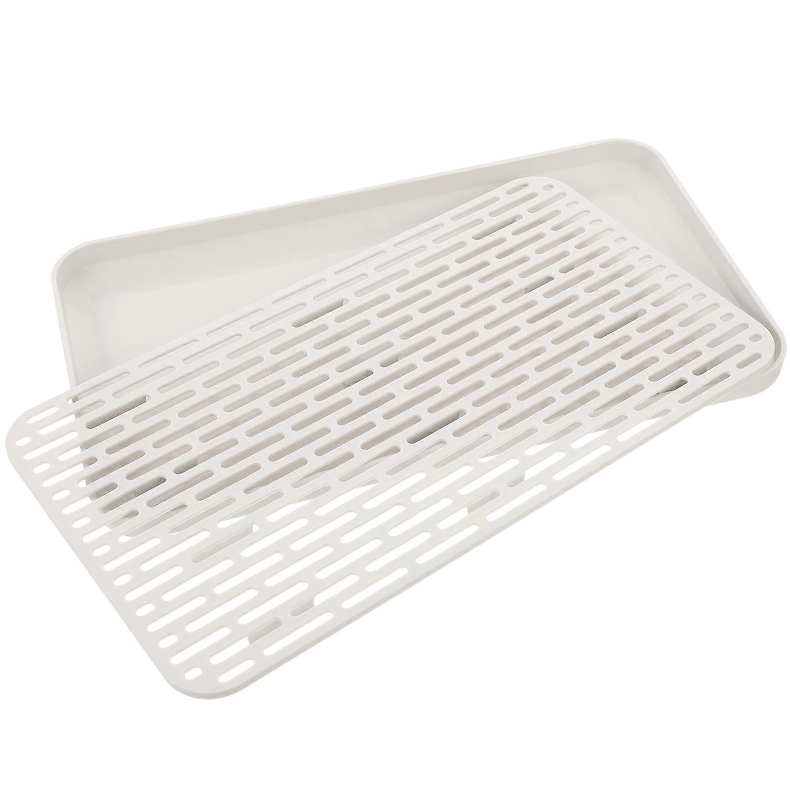 Double Layer Draining Tray Household Draining Plate Tabletop Draining Tea Tray Simple Fruit Tray