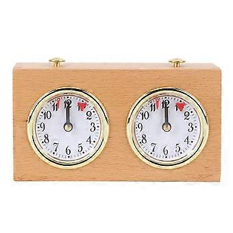 Chess Clock Analog Timer Retro Wooden Competition Timing High Accuracy Mechanical Tool