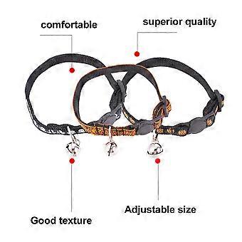 Adjustable Pets Collar for Cat Use 3Pcs Halloween Bell Neck Strap