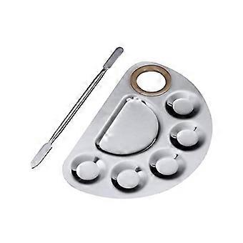 Make-up-Mischpalette und Edelstahlspatel-Set für präzises Farbmischen und einfache Reinigung