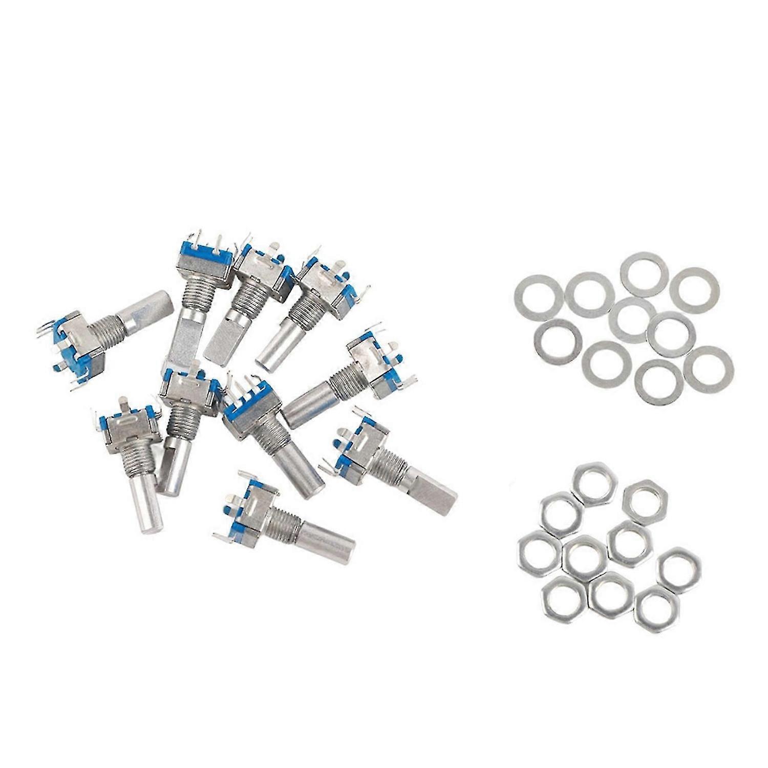 Rotary Encoder, Chacerls Rotary Encoder 10pcs EC11 Rotary Encoder Coding Switch Digital Potentiometer with Switch 5 Pin Y9CE8