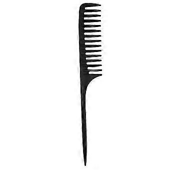 Peine de cola de rata de dientes anchos para una separación y peinado precisos del cabello – Antiestático, Negro, 25,5 cm