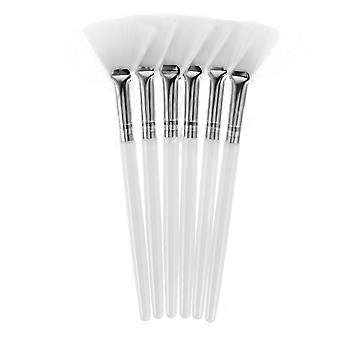6pcs Fan Brushes Cepillos Faciales Maquillaje Belleza Fan Brush Acid Applicator Brush