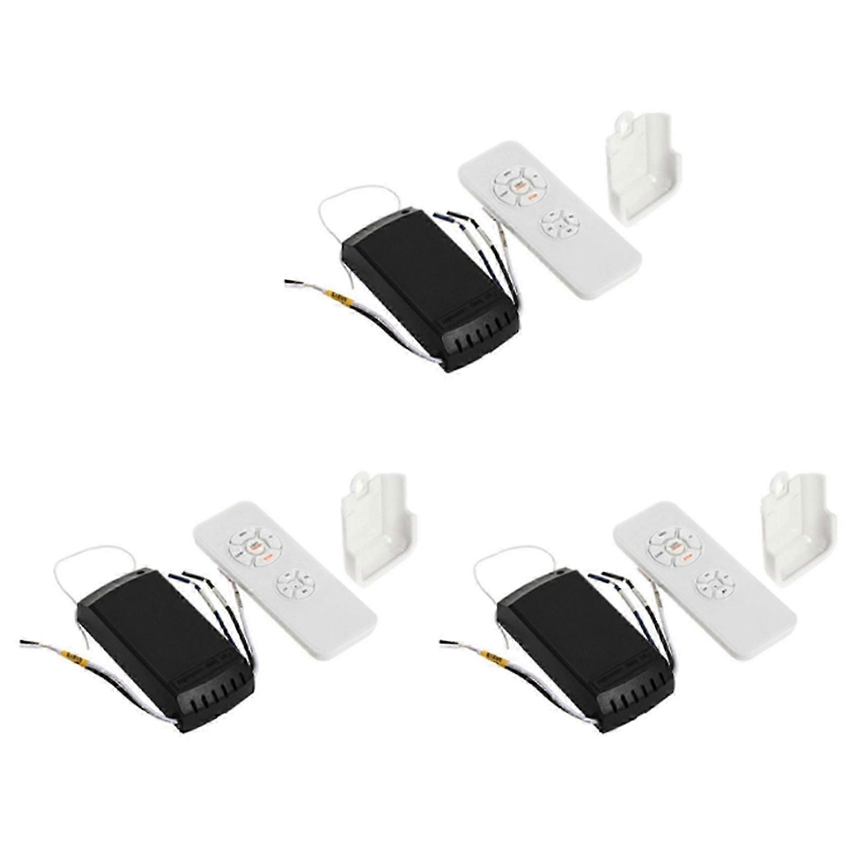 3X Universal Ceiling Fan & Light Remote Control Kit Timing Wireless Switches