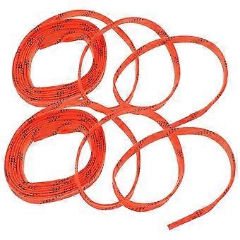 Hockey Skate Laces, Waxed & Durable, Orange, 1 Pair for Ice Skates