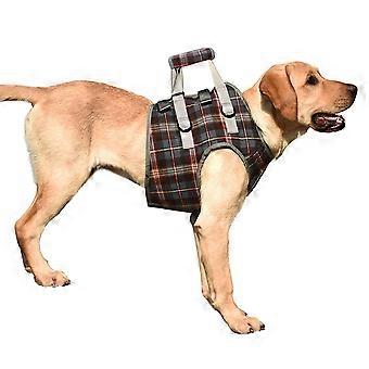 Dog Lift Harness Professional Adjustable Breathable Auxiliary Belt Assist Sling for Disabled Highly Aged Dog Blue Plaid Front Leg XL (30?40kg / 66.1?8
