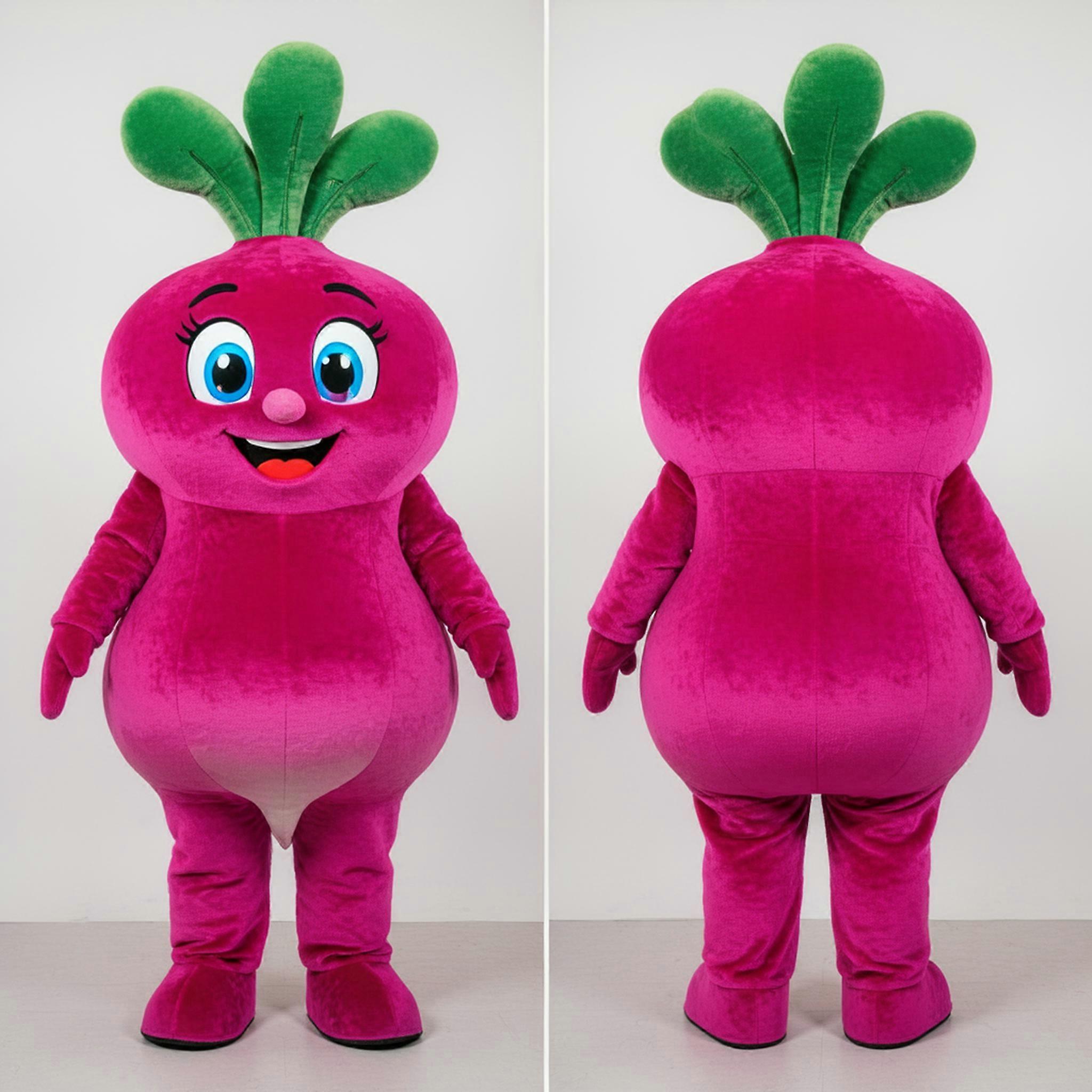 MASTICOT Magenta Velvety Radish Mascot