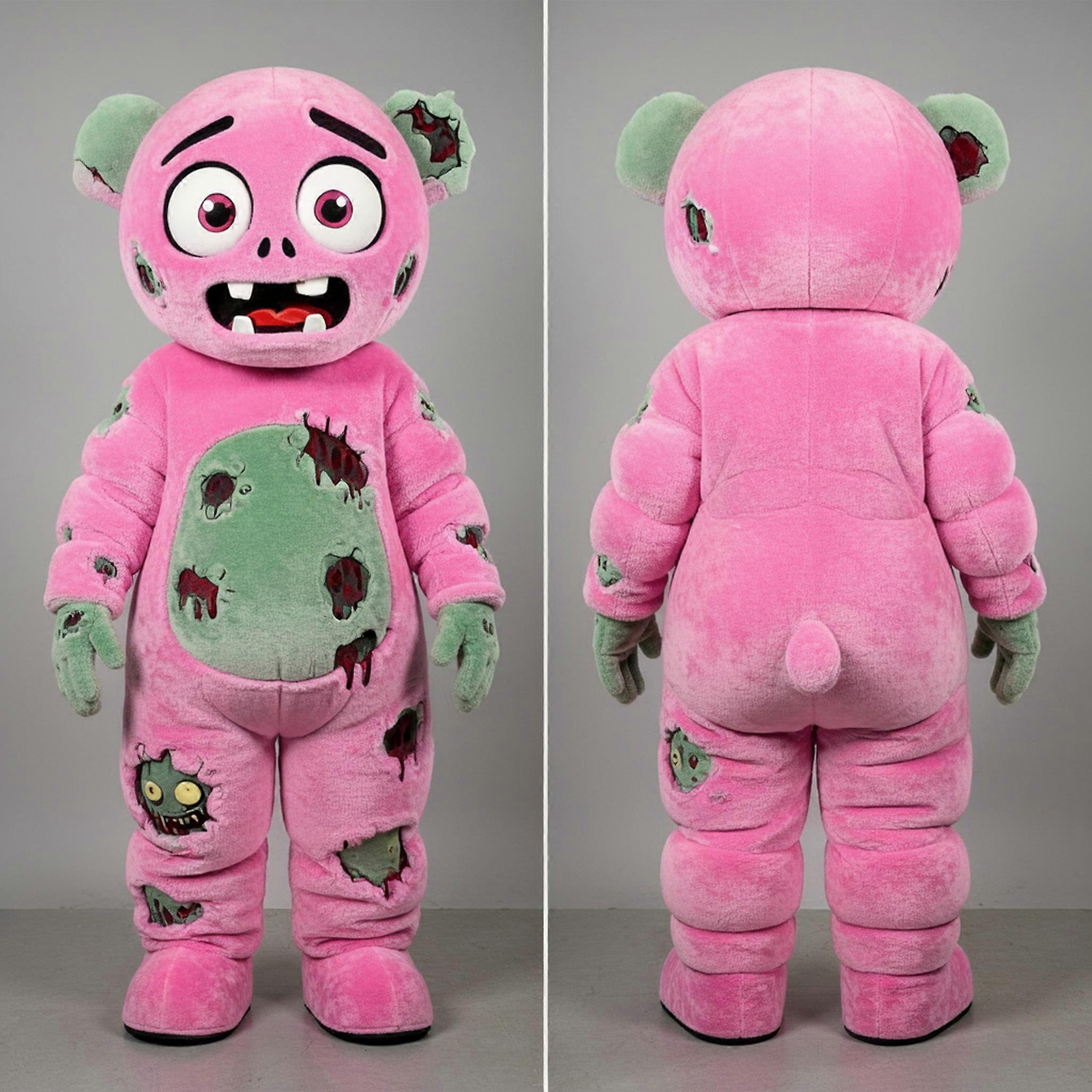 MASTICOT Pink Playful Zombie Mascot