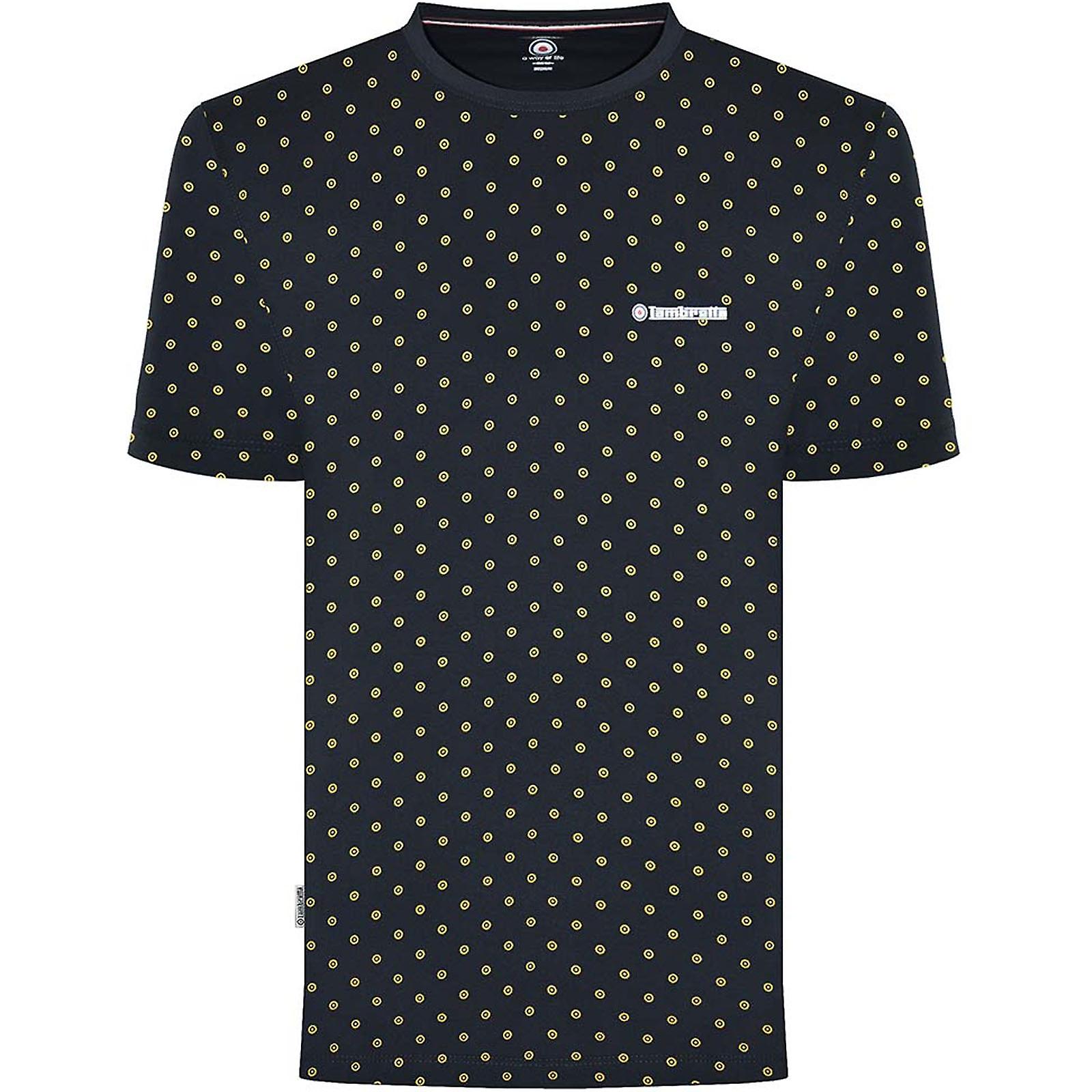 Lambretta Mens Target AOP Retro Crew Neck T-Shirt Tee Top