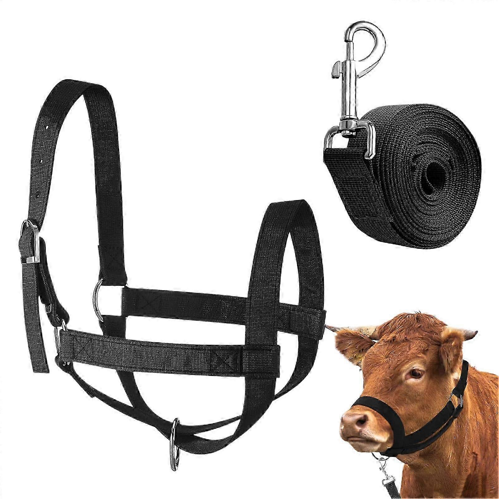TearResistant Adjustable Cow Halter + Rope