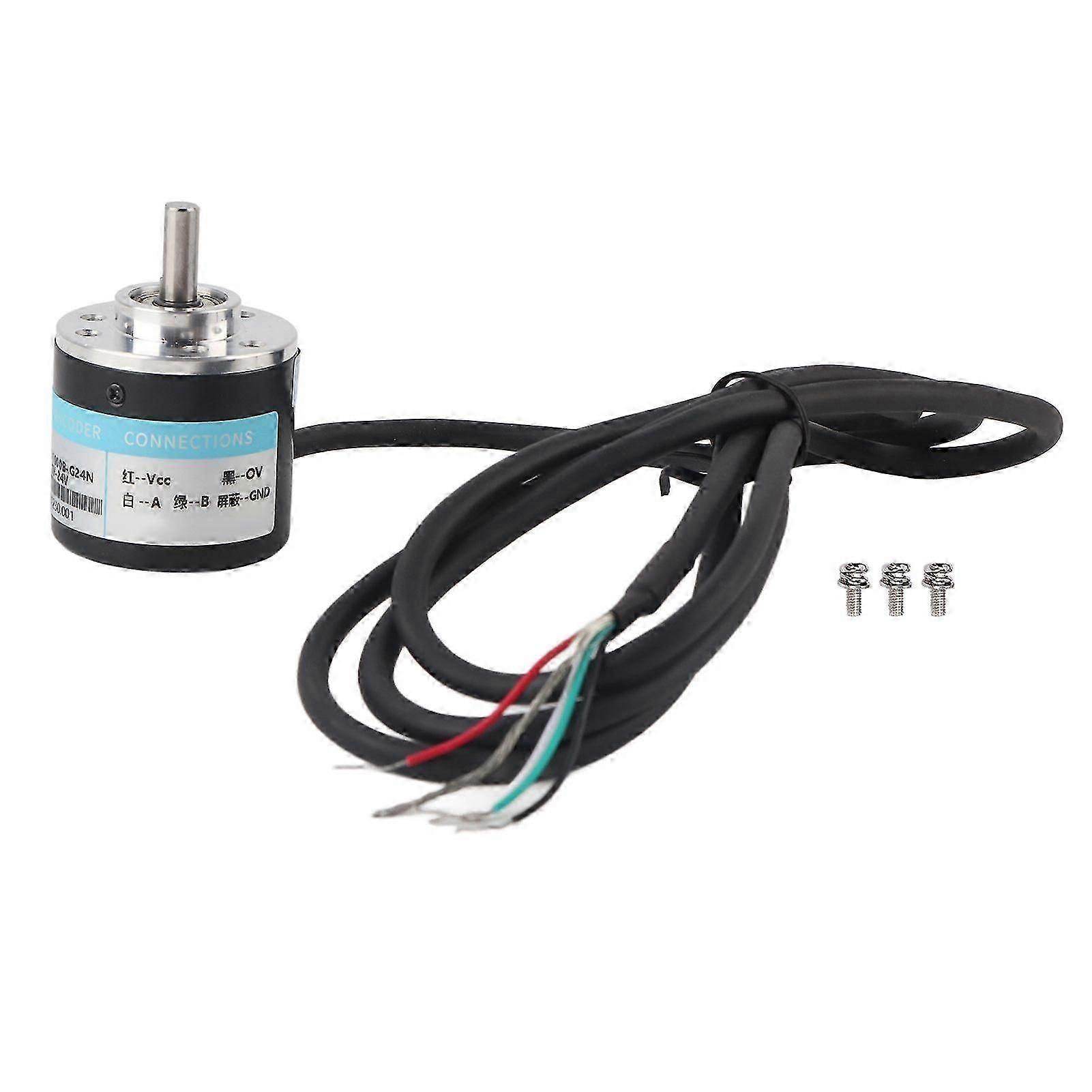 Encoder 5?24V DC AB 2 Phase Incremental Rotary Solid Shaft Encoder compatible with Office Automation Engineering1000B