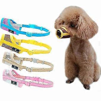 Dog Pet Mesh Chihuahua Teedy Muzzle Anti-bite Mouth Grooming Anti Stop Bark Bite-3