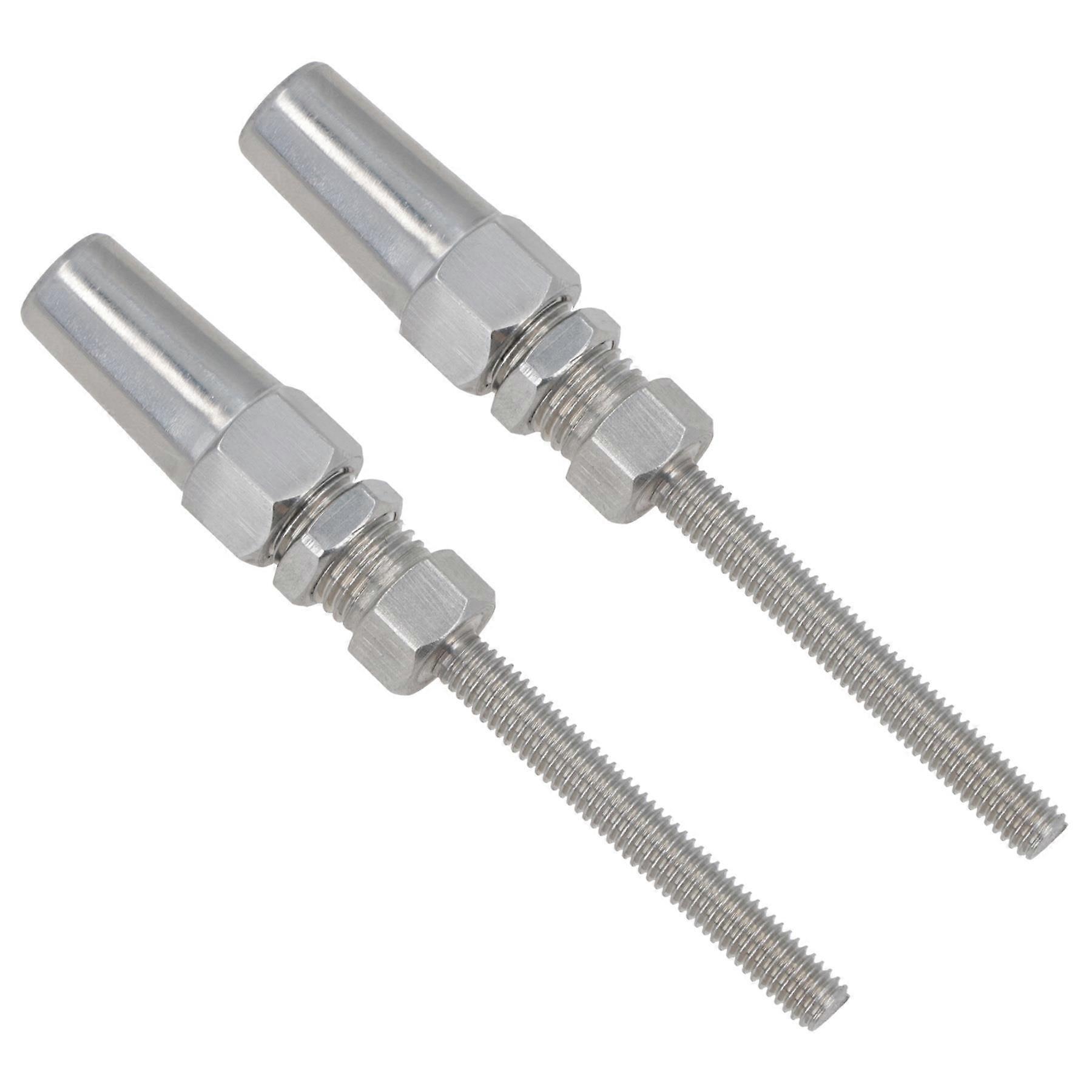 4mm Wire Cable Rope Rigging Stud Terminal Swageless DIY Fitting Stainless 2PK