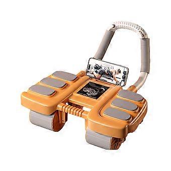Six Support Four Wheels Outdoor Abdominal Rolling Wheel Six Elbow Design Slider Abdominal Workout Wheel for Homes gym  Orange
