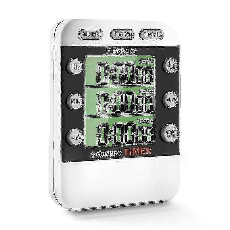 Digital Dual Kitchen Timer, 3 Channels Count Up/down Timer, TriPle Cooking Timer, Large Display, Lo YF